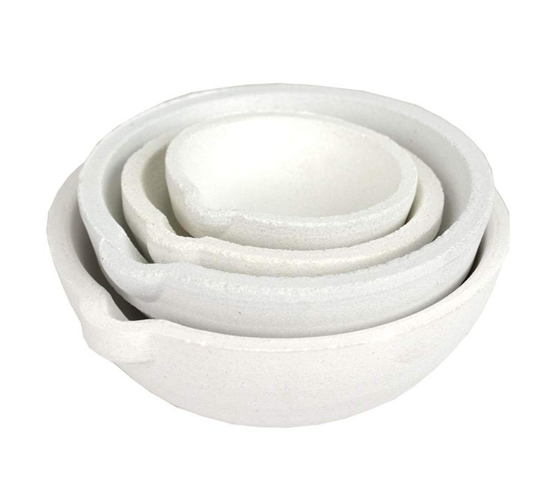 SKYPRO LTKJ Set of 4 Crucibles Melting Dishes Ceramic Casting Torch Melt Jewelry Gold-Silver 150/250/500/750g - Image 2